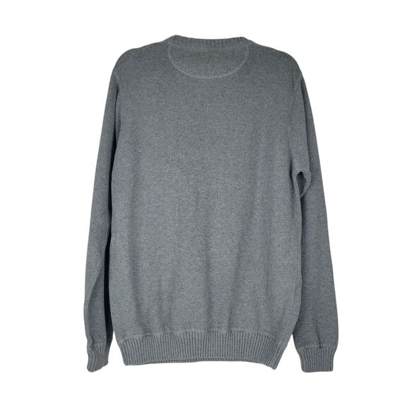 Eddie Bauer Sweater Mens L Dark Gray Heavyweight Cotton Long Sleeve Crew Neck - Picture 2 of 6